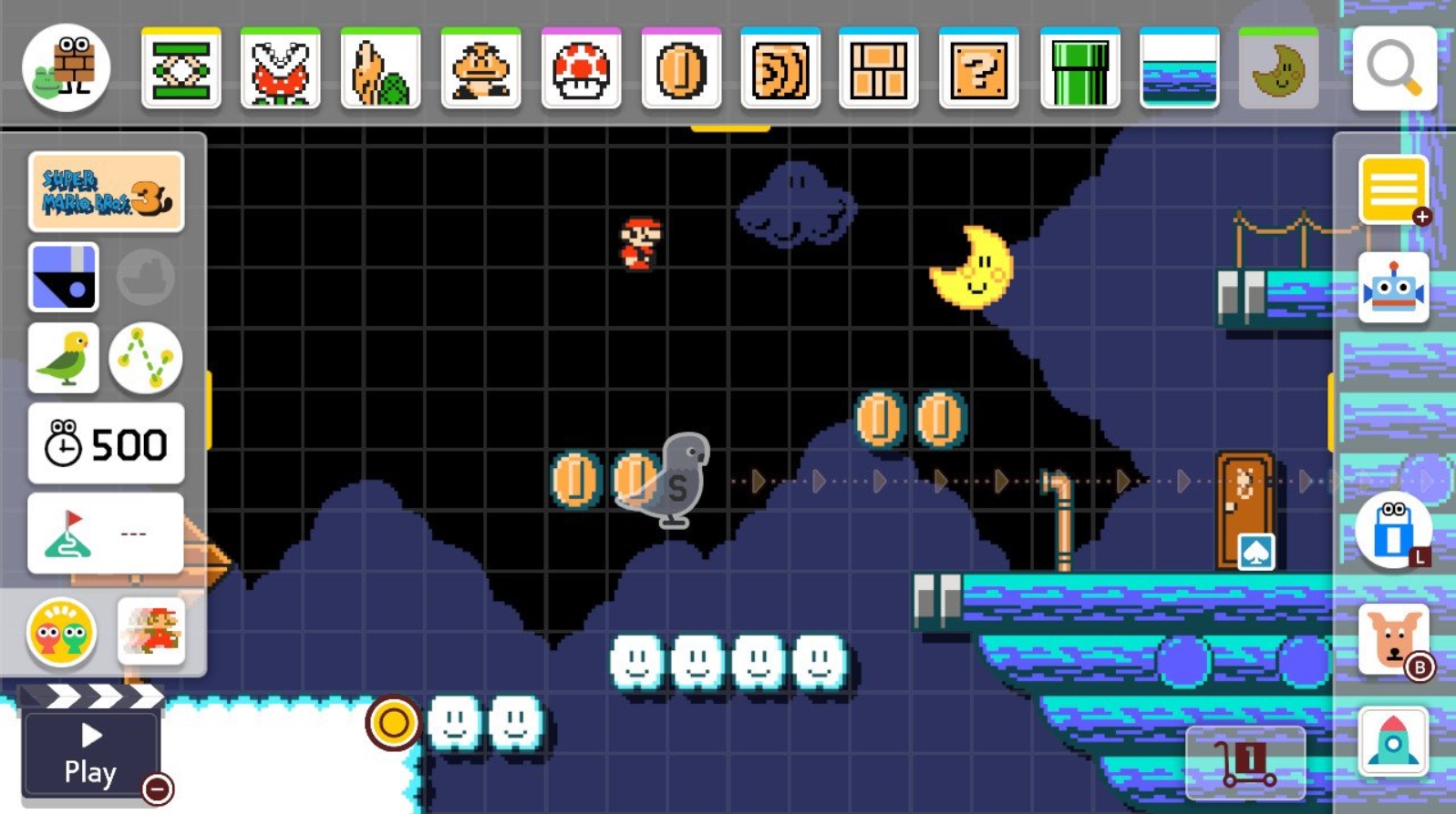 Super Mario Maker 2 - Modo Criativo Noturno