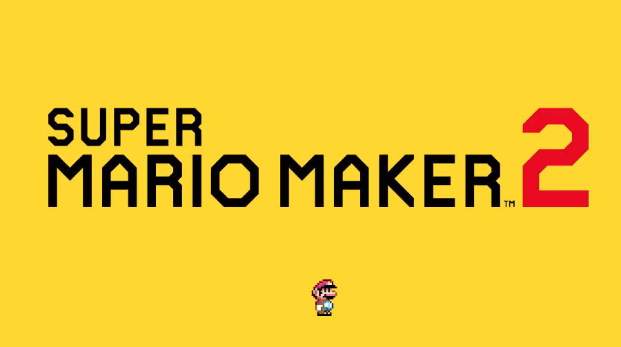 Tela de título em Super Mario Maker 2