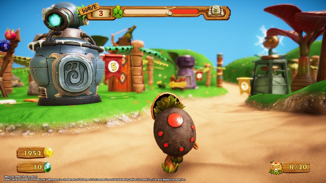 PixelJunk Monsters 2 rodando no modo portátil do Switch