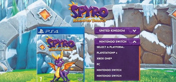 Site europeu de Spyro lista Reignited Trilogy para o Switch