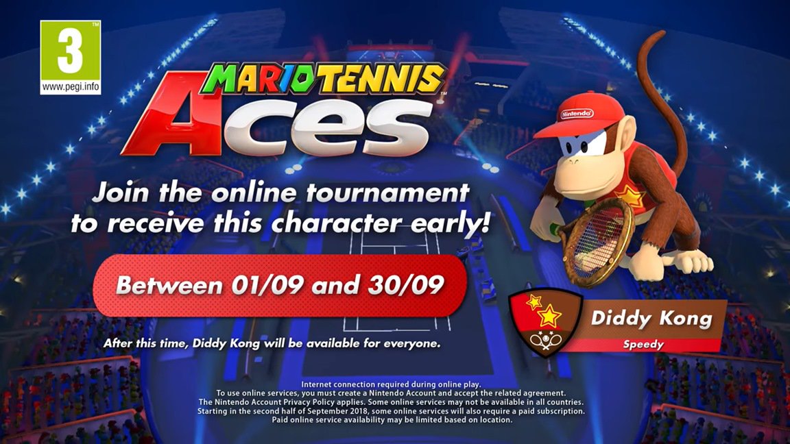 Mario Tennis Aces – Assista ao trailer de Diddy Kong
