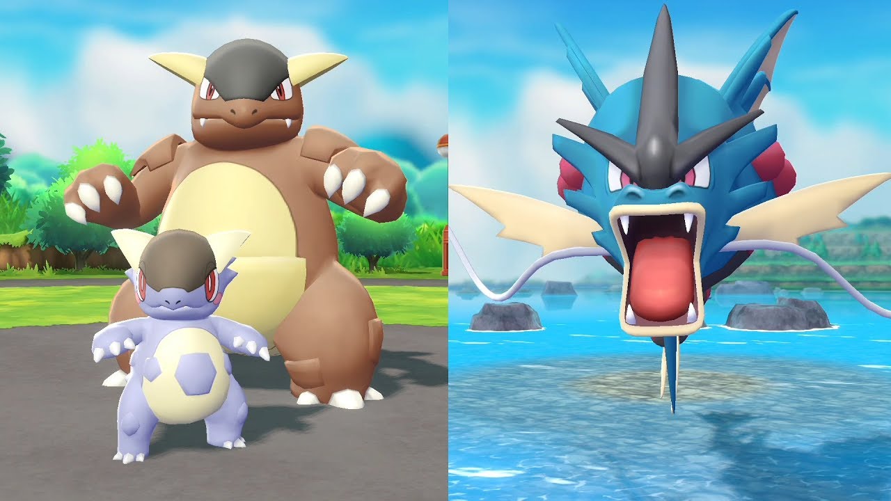 Pokémon Let’s Go, Pikachu/Eevee – Pequena previa de Mega Gyarados/Kangaskhan