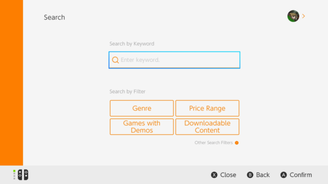 Nintendo atualiza eShop do Switch com aprimoramentos na função de busca