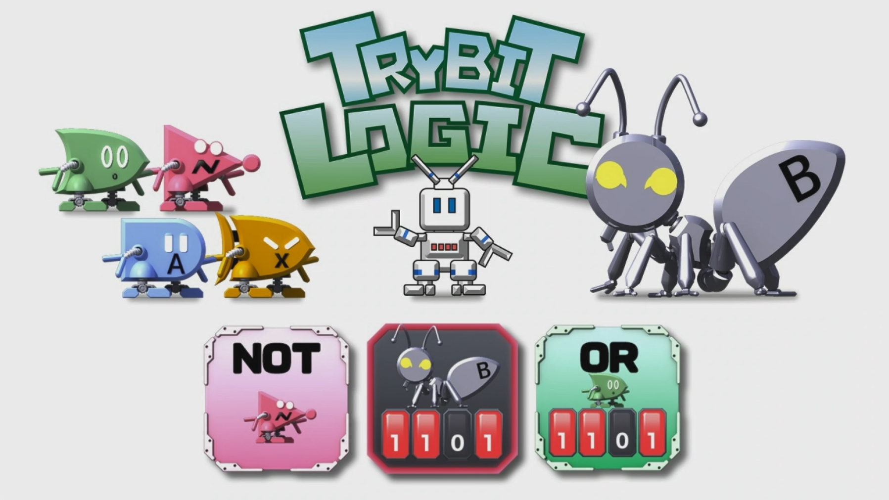 Jogo puzzle com foco em operações lógicas, Trybit Logic é
