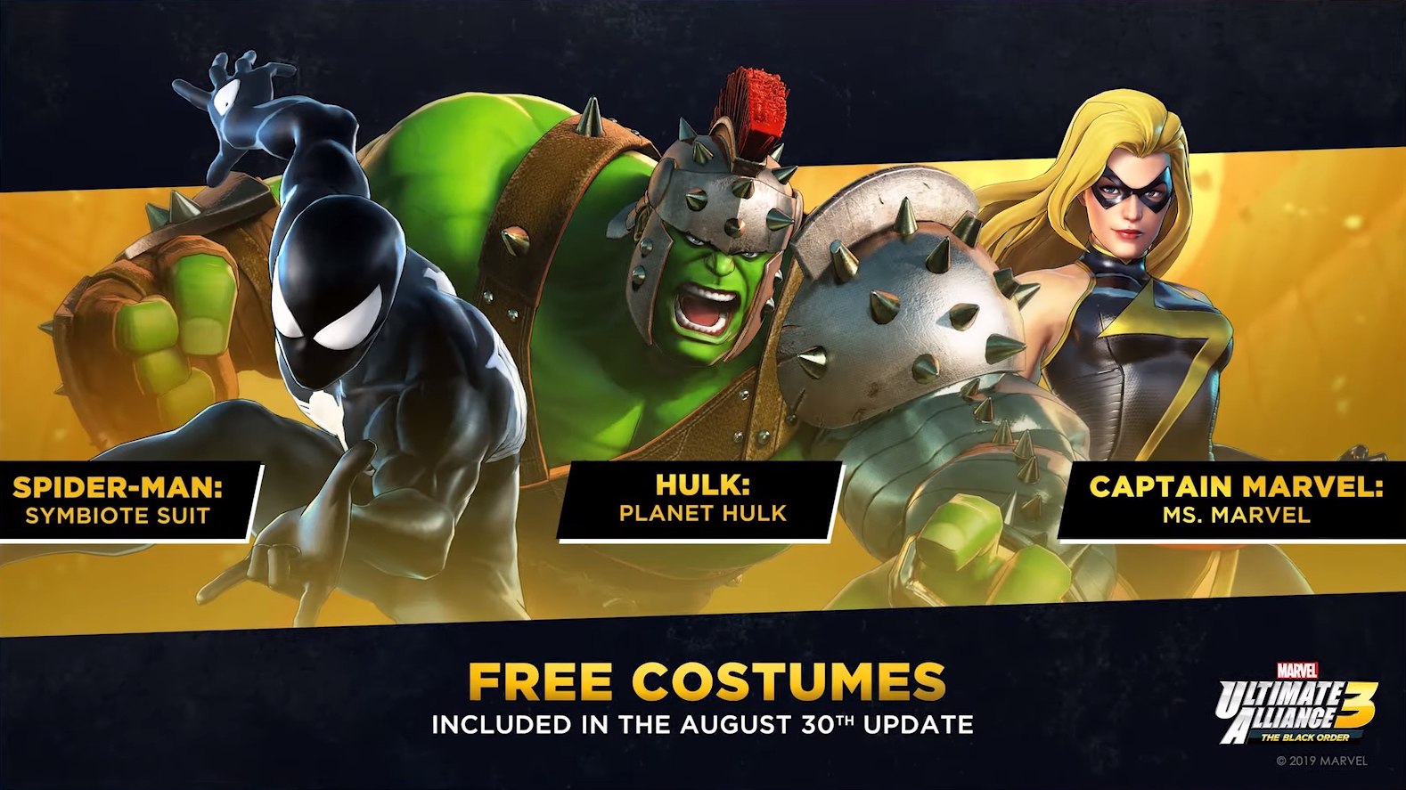 Marvel Ultimate Alliance 3 – Visual das vestimentas parte do primeiro conteúdo gratuito é revelado