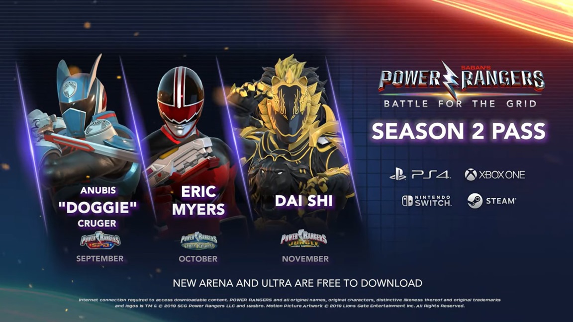 Power Rangers: Battle for the Grid – Trailer para o Passe de Temporada 2