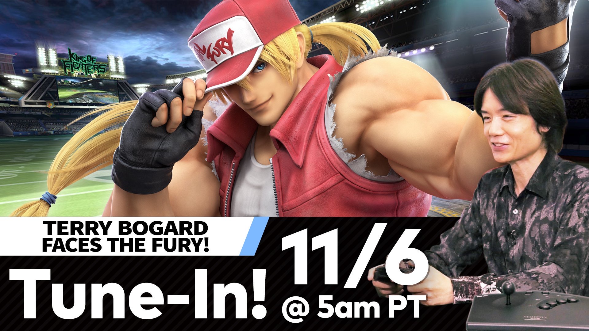 Super Smash Bros. Ultimate – Transmissão de apresentação do personagem Terry Bogard com 45 minutos é agendada para 06 de novembro
