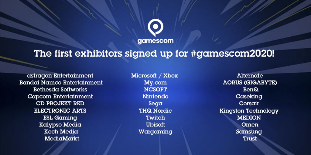 Nintendo é confirmada para a Gamescom 2020; Confira a lista de companhias