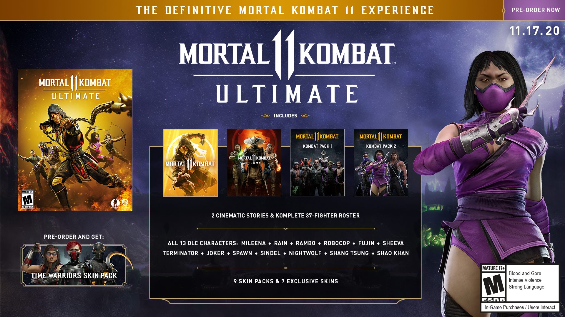 Mortal Kombat 11: Aftermath - Trailer para o novo personagem Fujin -  NintendoBoy