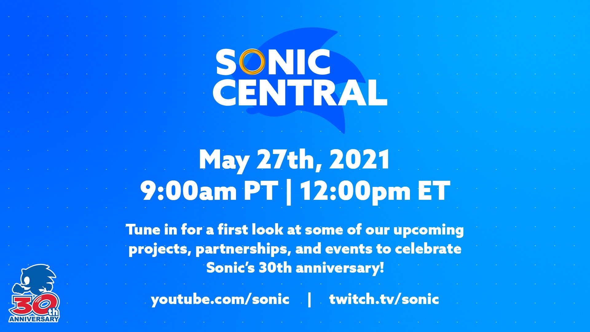 Evento Digital | Apresentação Sonic Central é revelada para 27 de maio