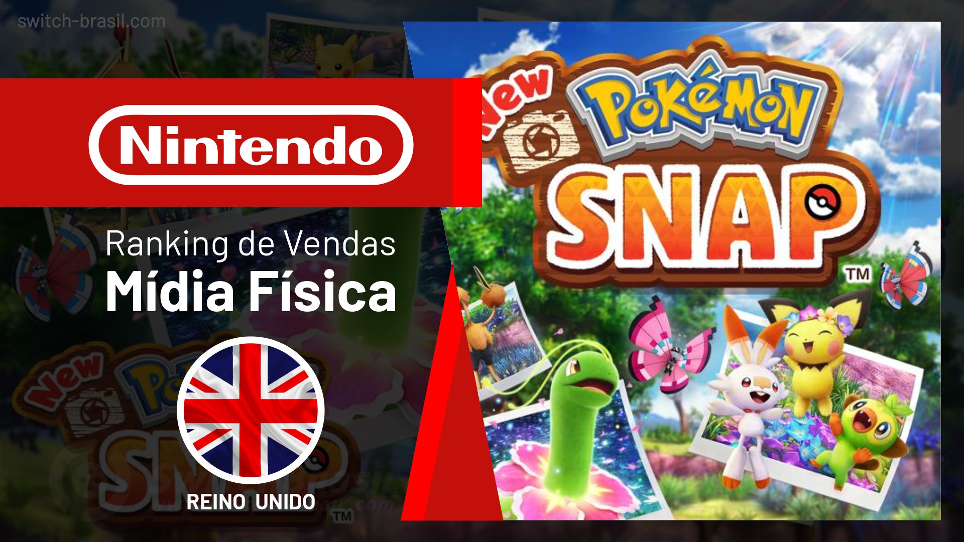 Ranking de Vendas no Reino Unido | New Pokémon Snap vende 4x mais que jogo original, 2.5x mais que o último Mystery Dungeon (02/05/2021)