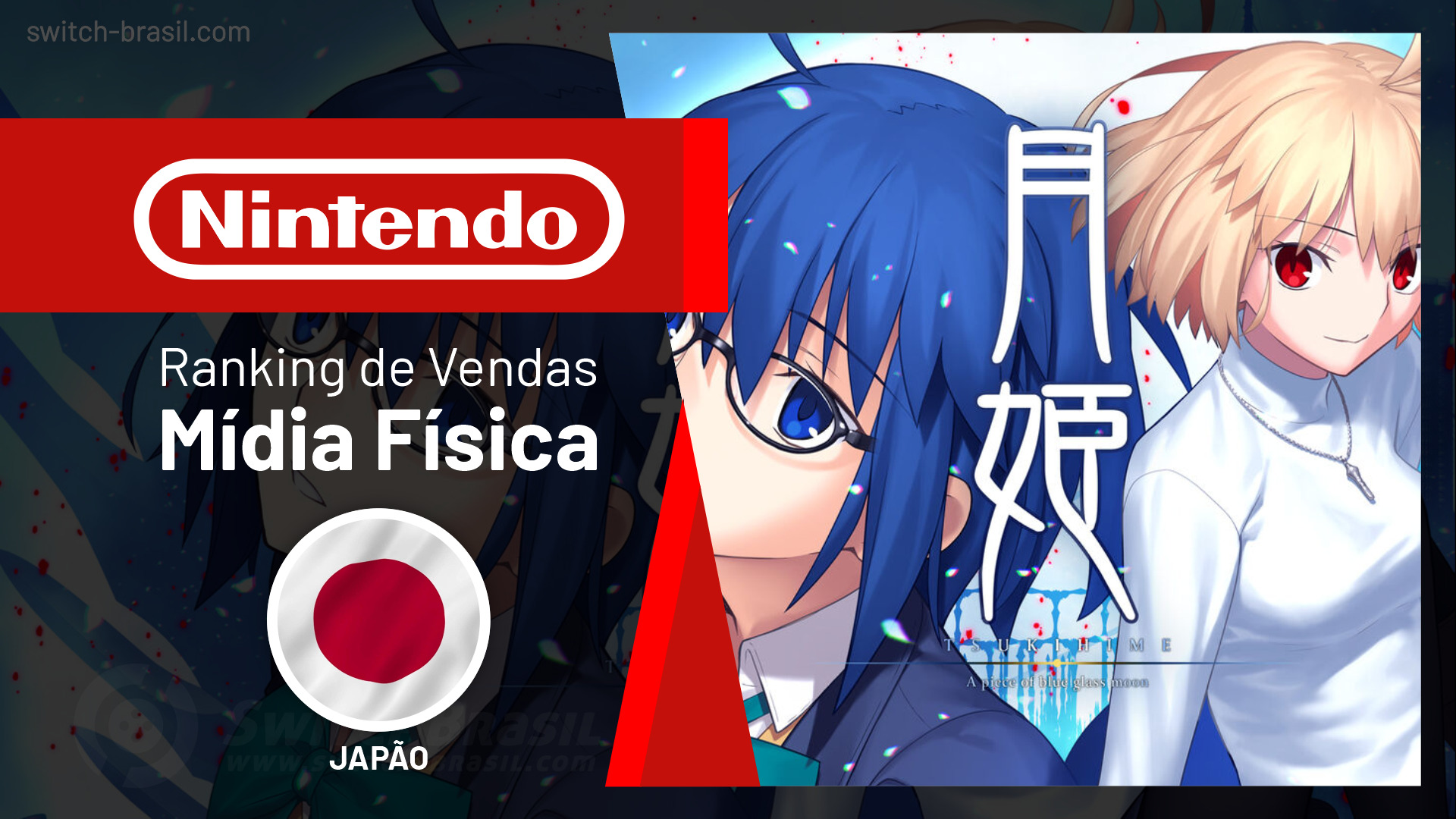 Ranking de Vendas no Japão | Tsukihime: A Piece of Blue Glass Moon faz boa estreia e assume liderança; Switch movimenta mais de 63 mil unidades