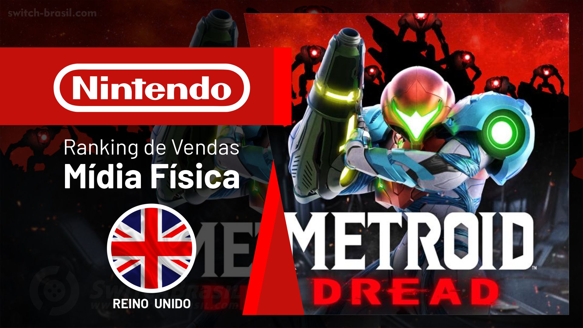 Ranking de Vendas no Reino Unido | Metroid Dread estreia na #3 posição (11/10/2021)