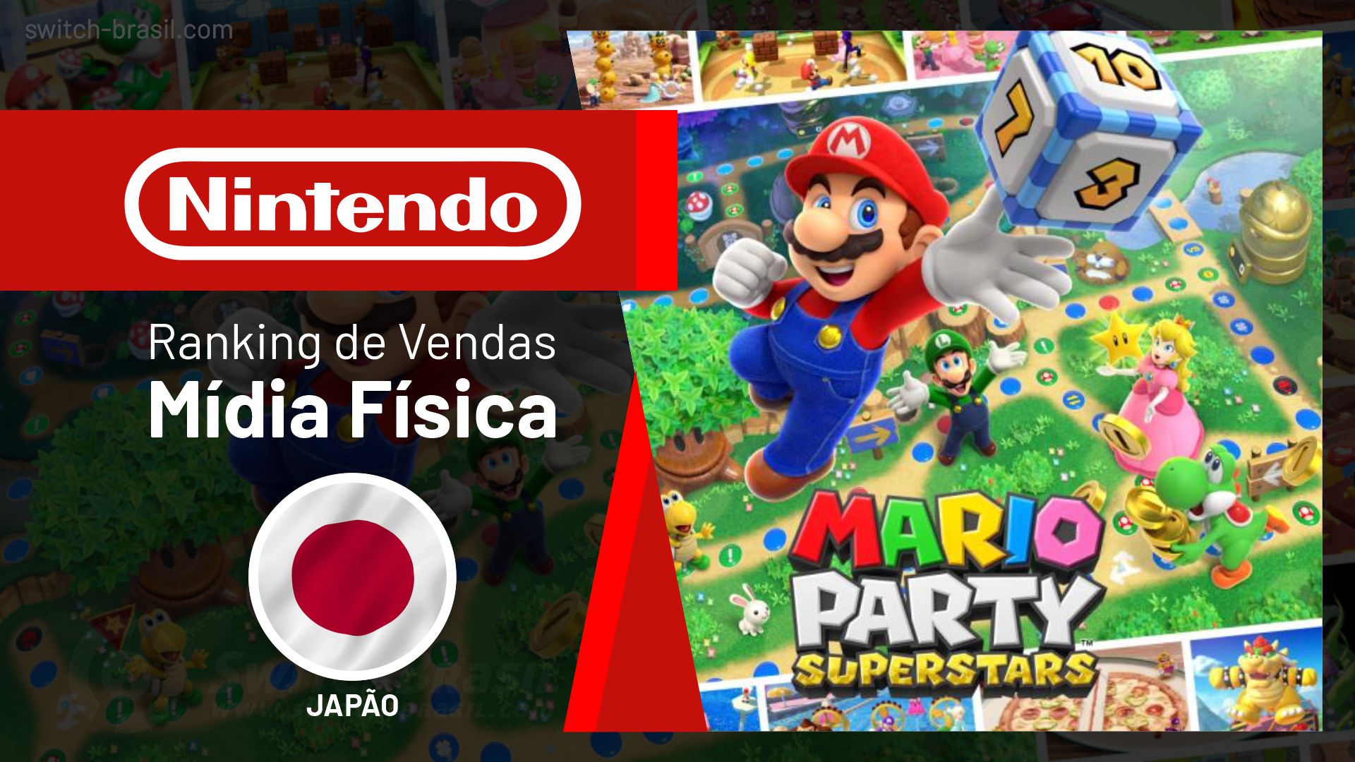 Ranking de Vendas no Japão | Mario Party Superstars estreia em #1; Switch vende mais 74 mil unidades
