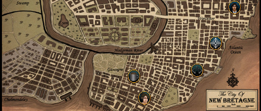 Mapa de Lamplight City para navegar