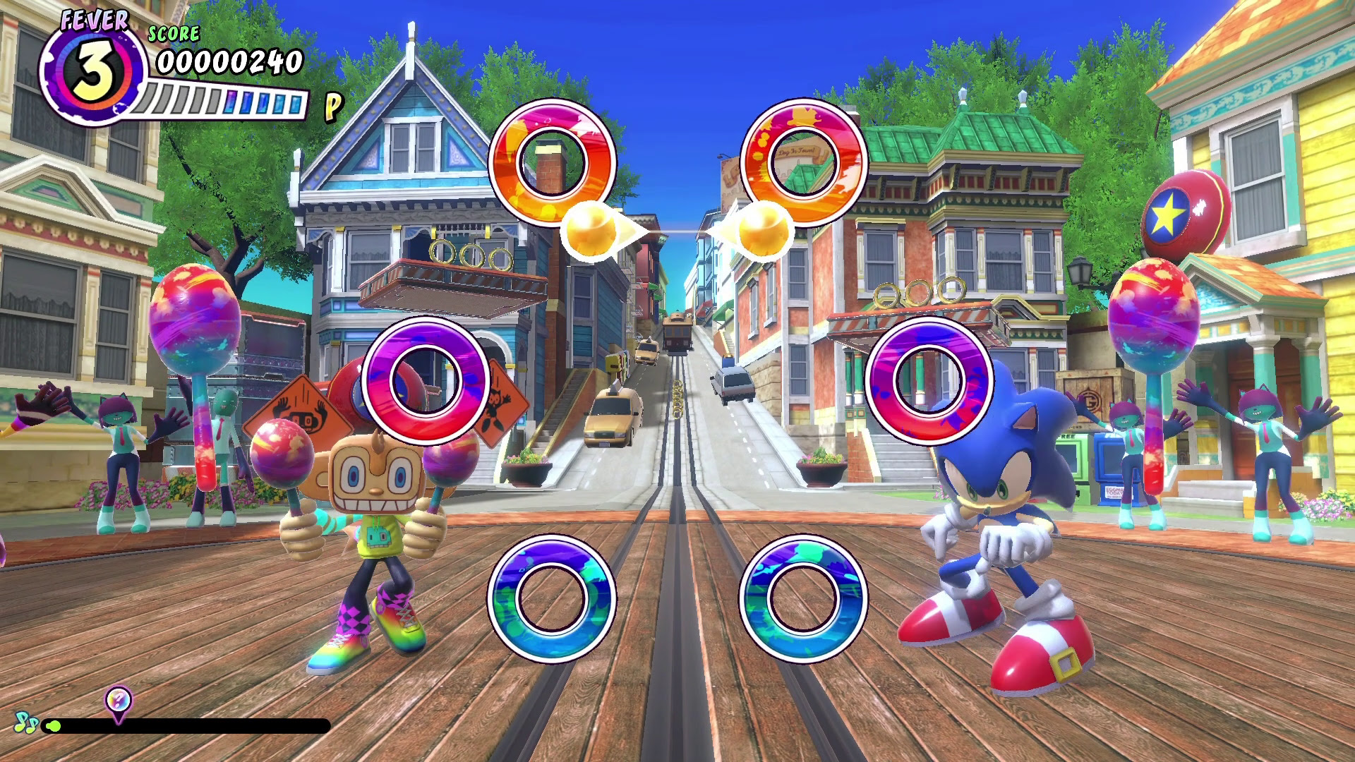 Sonic e seus amigos dançando!!! 