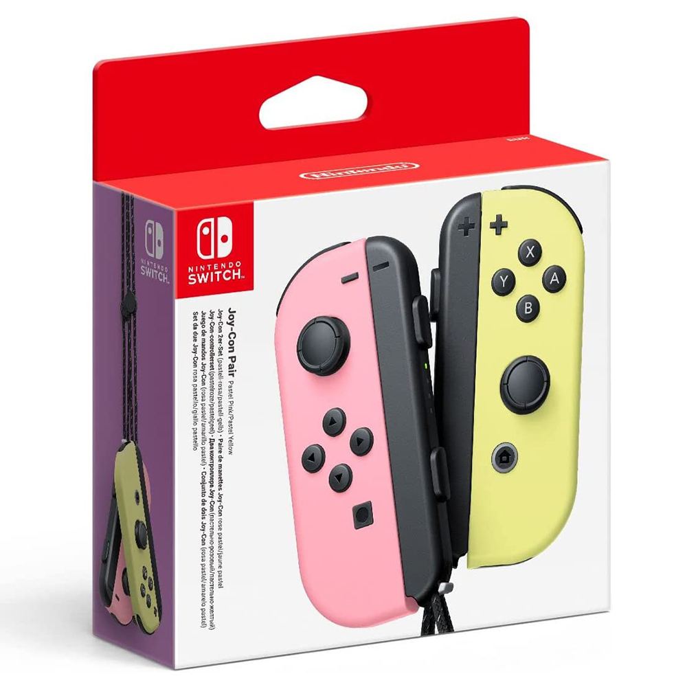 Controles Joy-Con para o Nintendo Switch - Pastel Rosa Pastel Amarelo