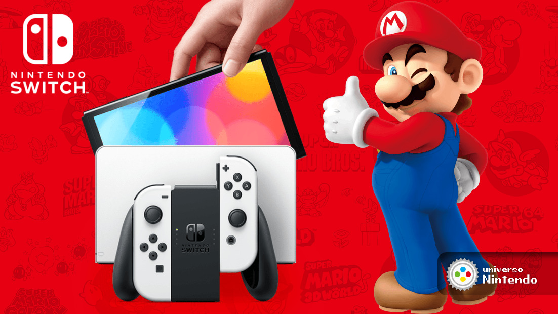 Consola Nintendo Switch OLED Vermelho (edição Mario)