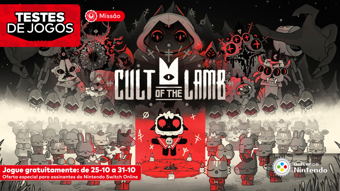 Brasil  Testes de Jogos – Cult of the Lamb é próximo título completo para  assinantes do Nintendo Switch Online