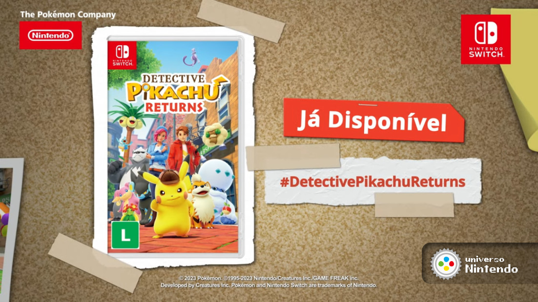 Detective Pikachu Returns –Trailer de lançamento – Nintendo Switch