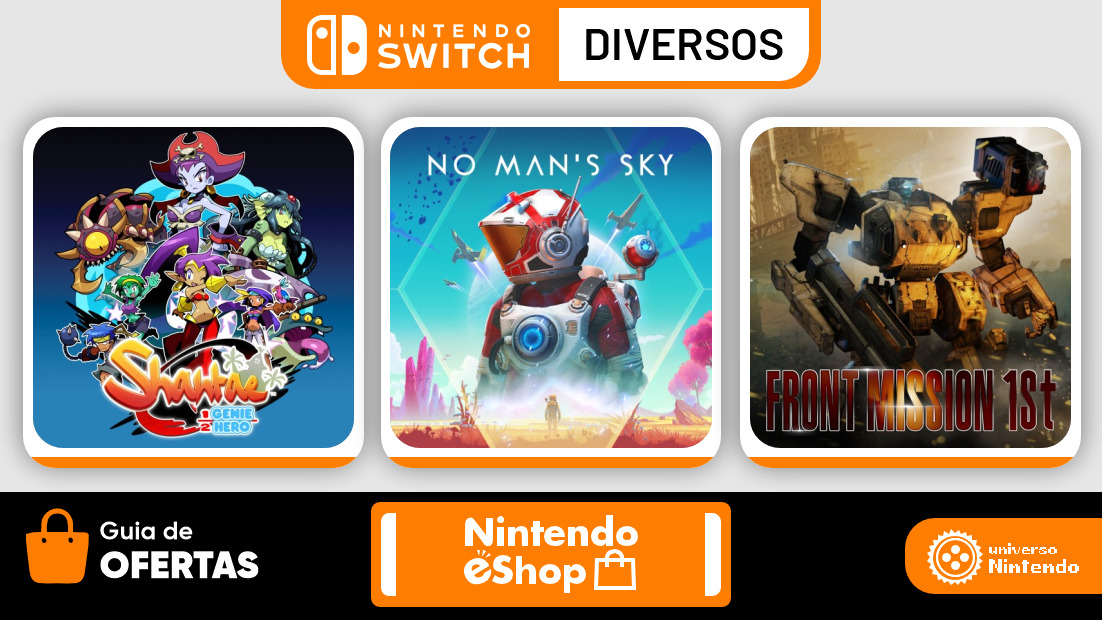 Ofertas da Nintendo eShop Brasil  No Man's Sky, Shantae, FRONT