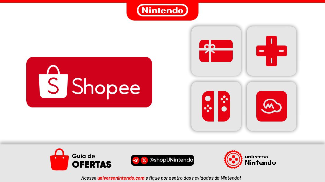 Guia de Ofertas  Shopee disponibiliza cupons de desconto para diversos  jogos do Nintendo Switch