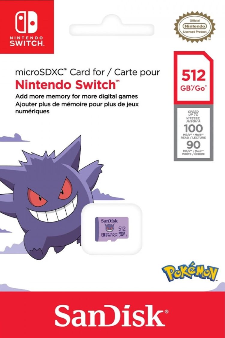 SanDisk MicroSD Pokémon Gengar – 512GB