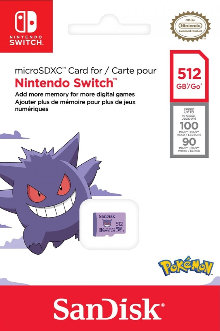 SanDisk MicroSD Pokémon Gengar - 512GB