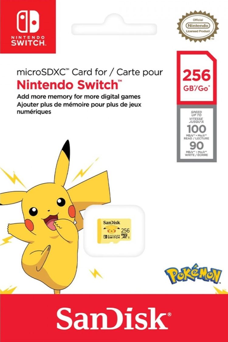 SanDisk MicroSD Pokémon Pikachu – 256GB