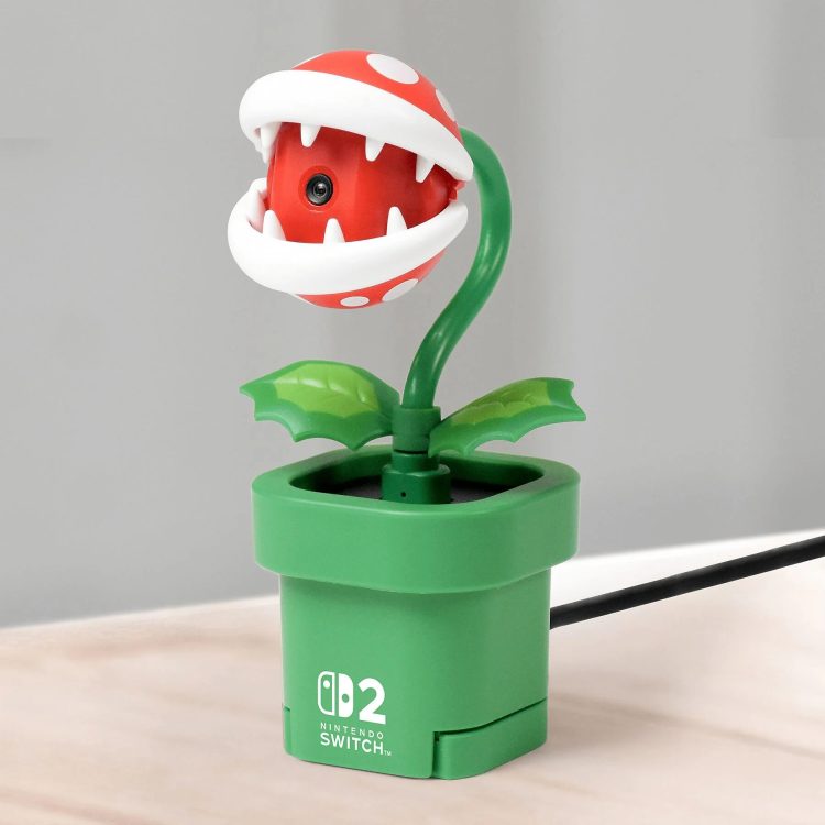 HORI anuncia câmera licenciada para o Nintendo Switch 2 com design da Planta Piranha
