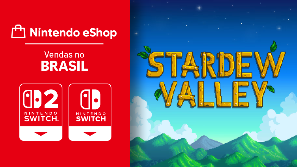 Imagem destacada de Vendas no Brasil | eShop entre 16/Mar e 29/Mar – Stardew Valley assume liderança em unidades