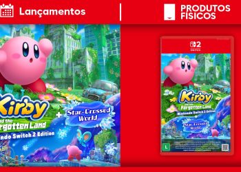 Lançamentos físicos até 30/Ago | Kirby and the Forgotten Land – NS2 Edition é destaque na semana, mais produtos