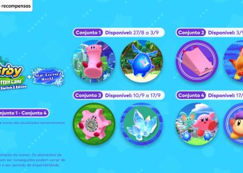 Missões e Recompensas – Elementos de ícones baseados em Kirby and the Forgotten Land – NS2 Edition são disponibilizados
