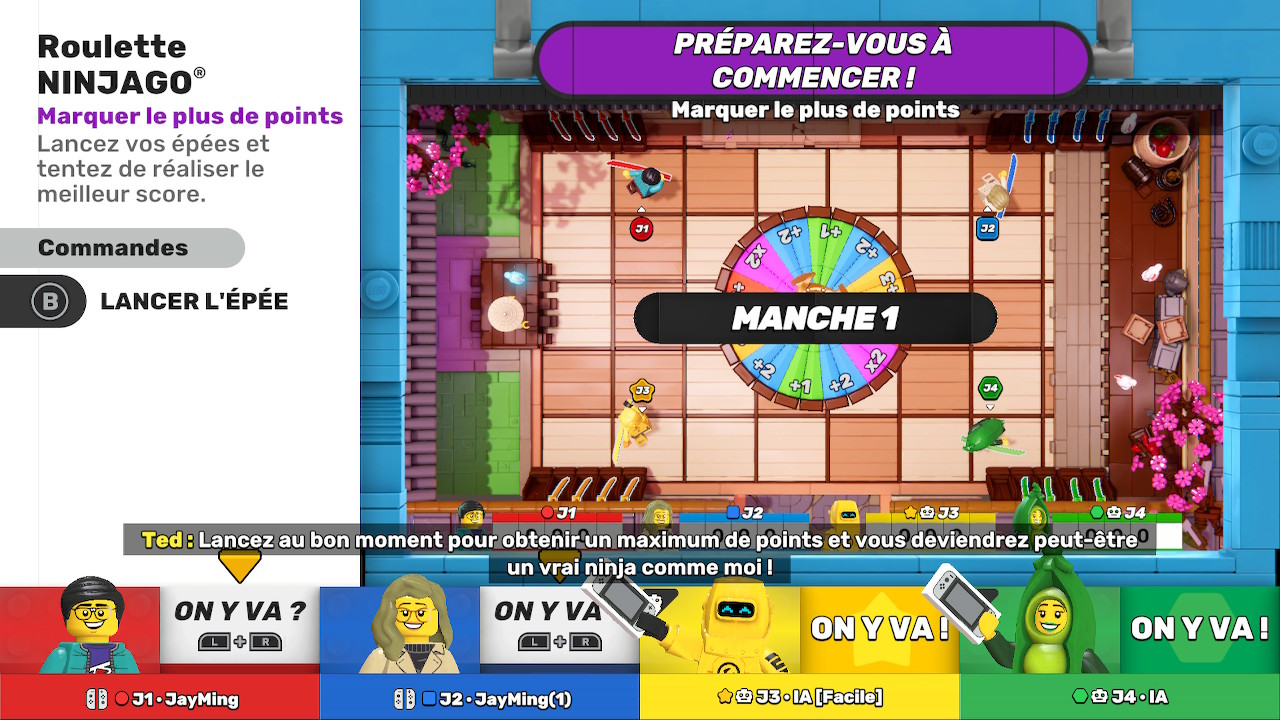 Momento de treino antes do minigame final