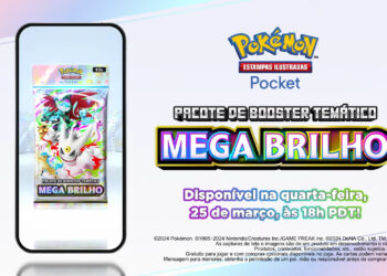 Pokémon Estampas Ilustradas Pocket receberá a expansão ‘Mega Brilho’ na próxima semana