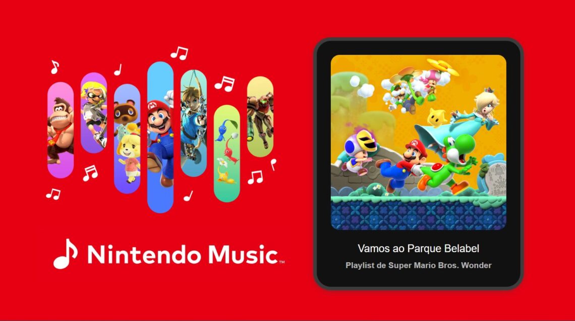 Imagem destacada de Vamos ao Parque Belabel (Mario Wonder) tem sua trilha sonora adicionada ao Nintendo Music