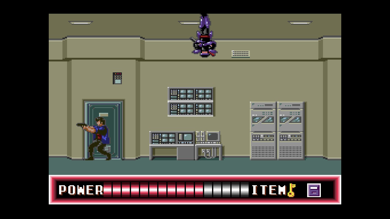 Gameplay de plataforma com tiros
