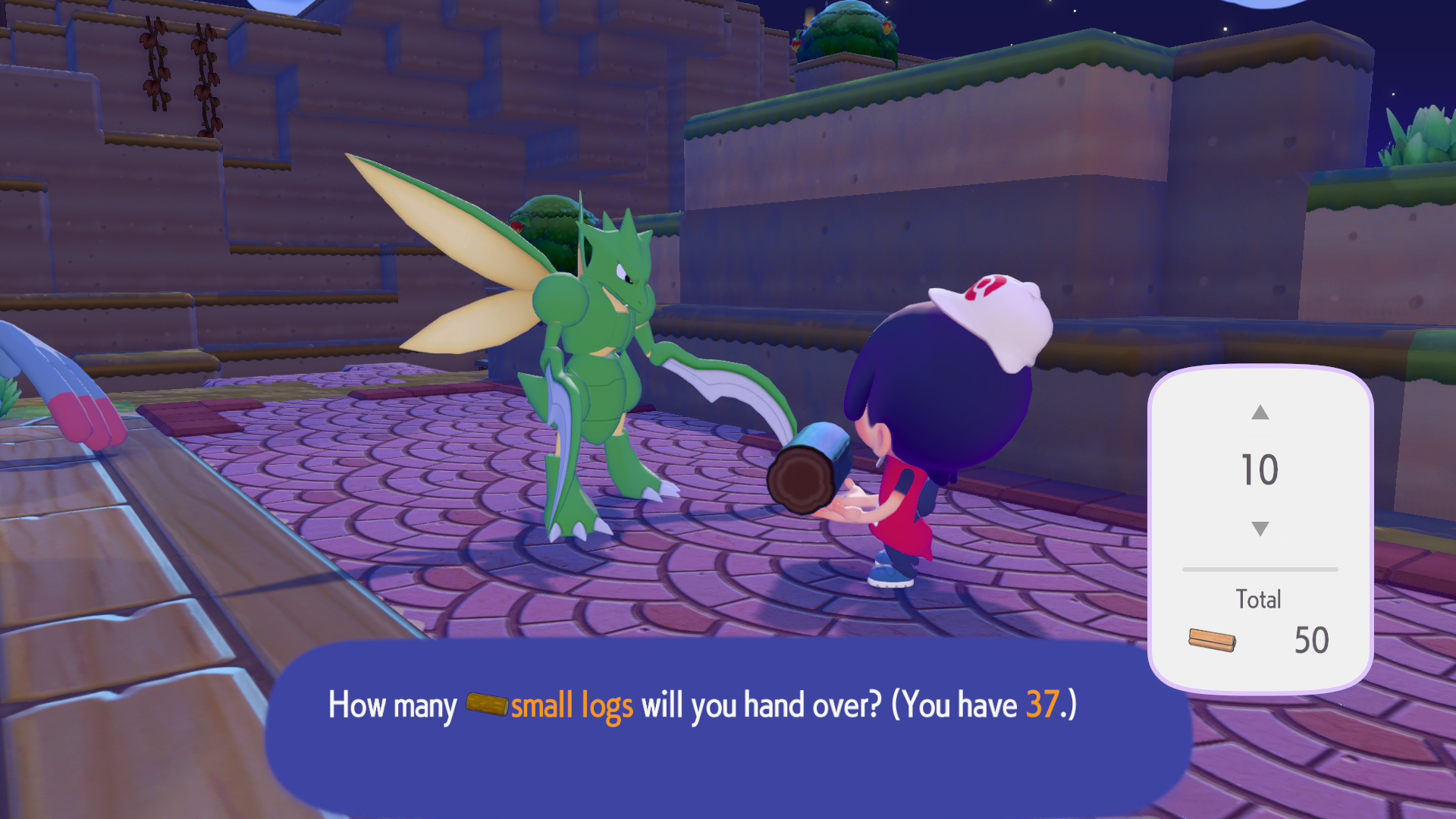 Cena de utilização de Pokémon para criar objetos novos