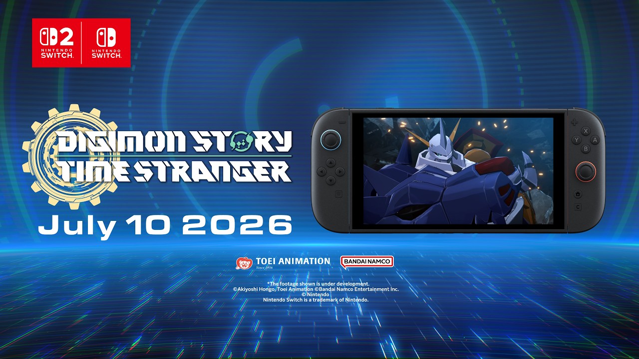 Imagem destacada de Digimon Story Time Stranger ganha trailer para o Switch 2 e Switch – “Como jogar”