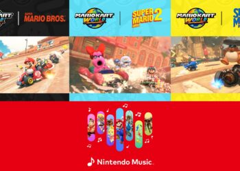 Nintendo Music: Músicas de Super Mario Bros. 1, 2 e 3 do Mario Kart World (Modo Livre) são adicionadas