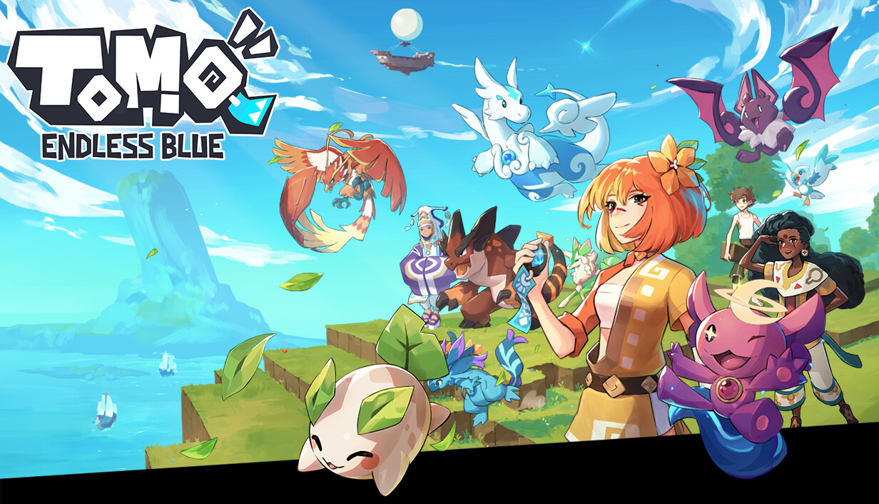 Imagem destacada de RPG de ação e coleção de criaturas, Tomo: Endless Blue adiciona o Switch 2 como plataforma de lançamento