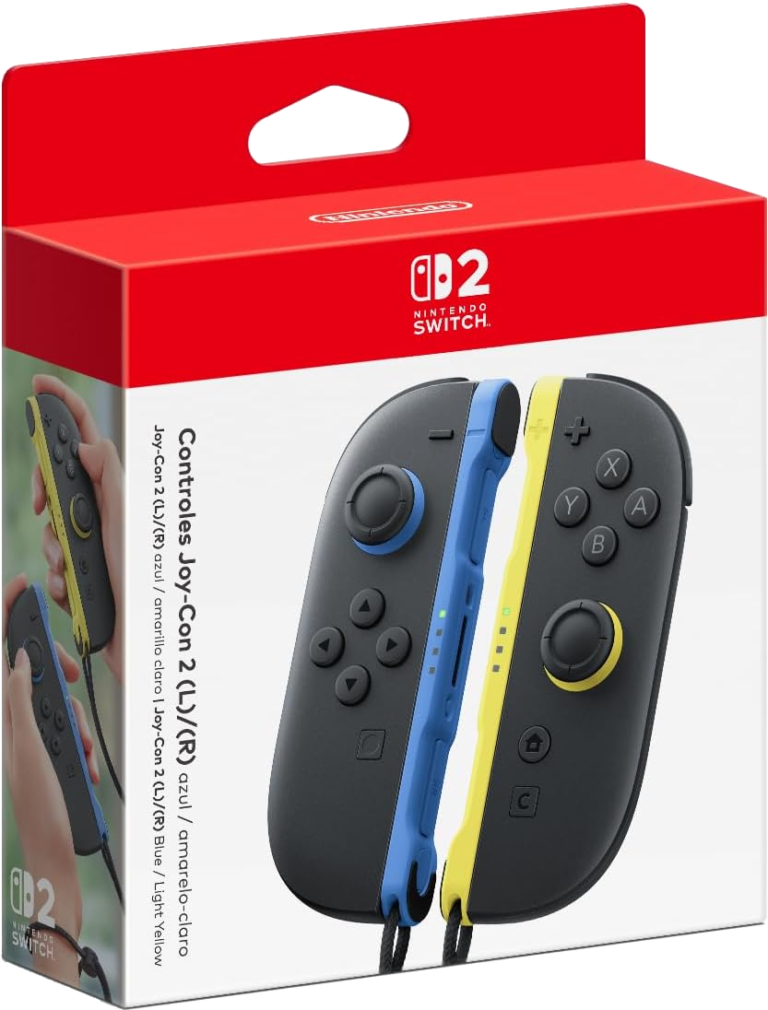 Controles Joy-Con 2 Azul e Amarelo