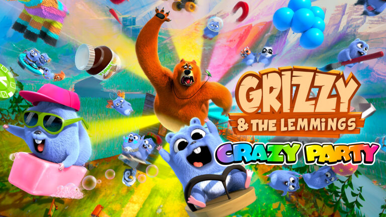 Imagem destacada de Grizzy and the Lemmings – Crazy Party, um jogo estilo festa, é anunciado para o Switch