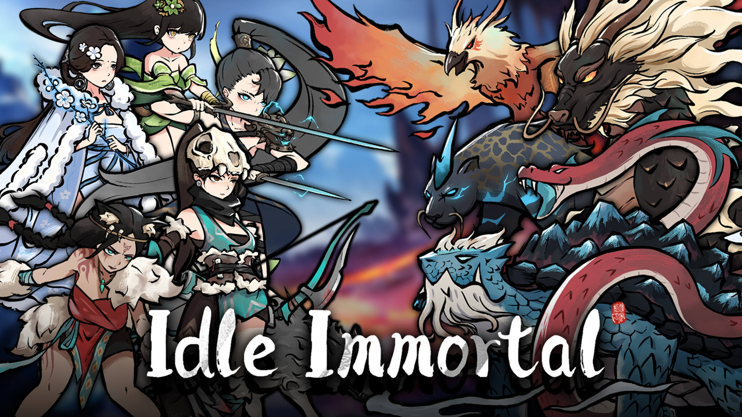 Imagem destacada de Idle Immortal, um jogo estilo gerenciamento e progressão idle, é anunciado para o Switch