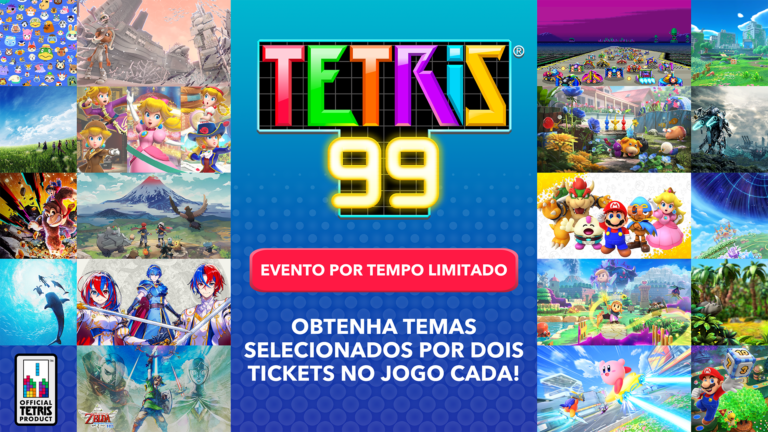 Imagem destacada de Tetris 99 oferece aquisição de temas com 2 bilhetes por tempo limitado em evento