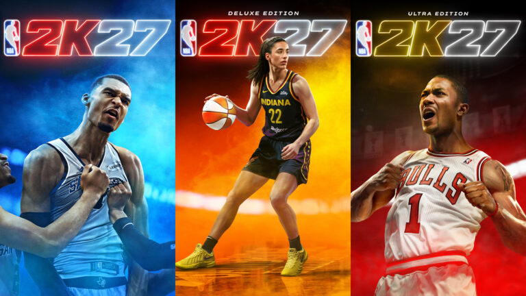 Imagem destacada de 2K anuncia NBA 2K27 para o Switch 2 e revela atletas das capas