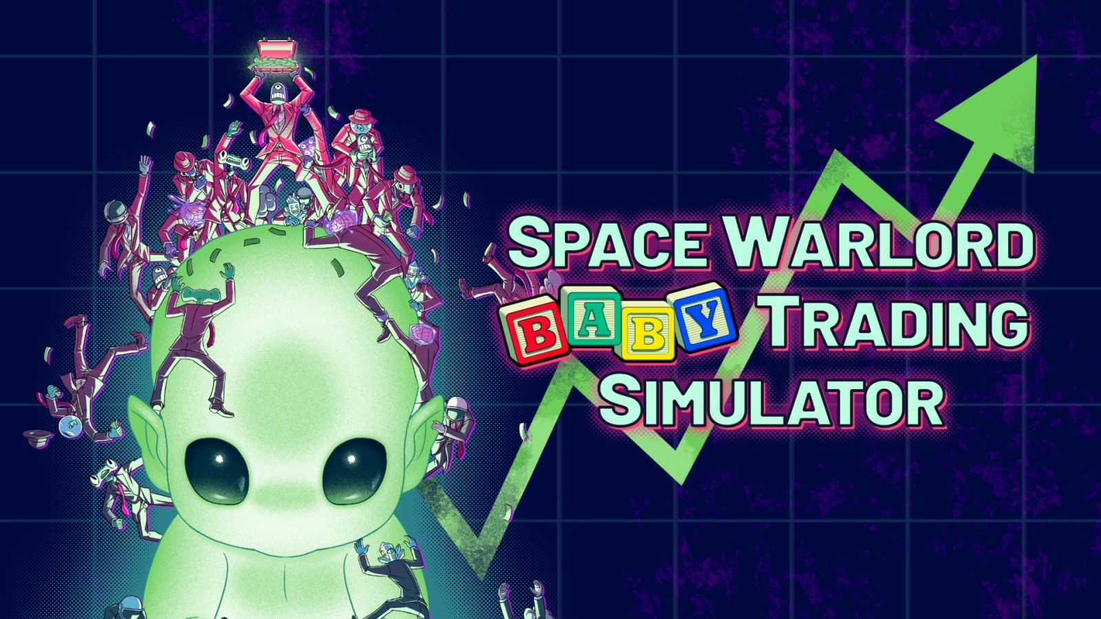 Imagem destacada de Simulador satírico de mercado, Space Warlord Baby Trading Simulator é lançado de surpresa para o Switch 2