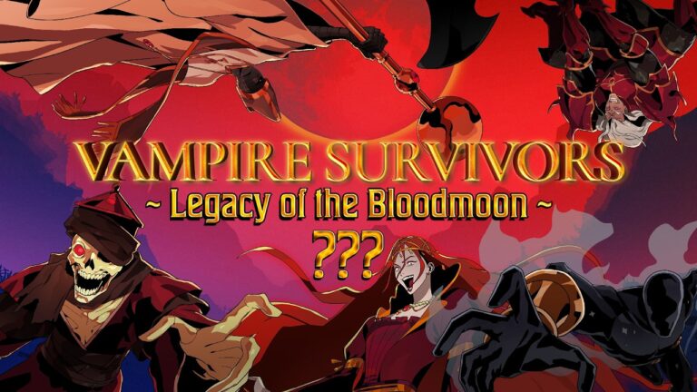 Imagem destacada de Vampire Survivors: Legacy of the Bloodmoon chega em 28 de agosto