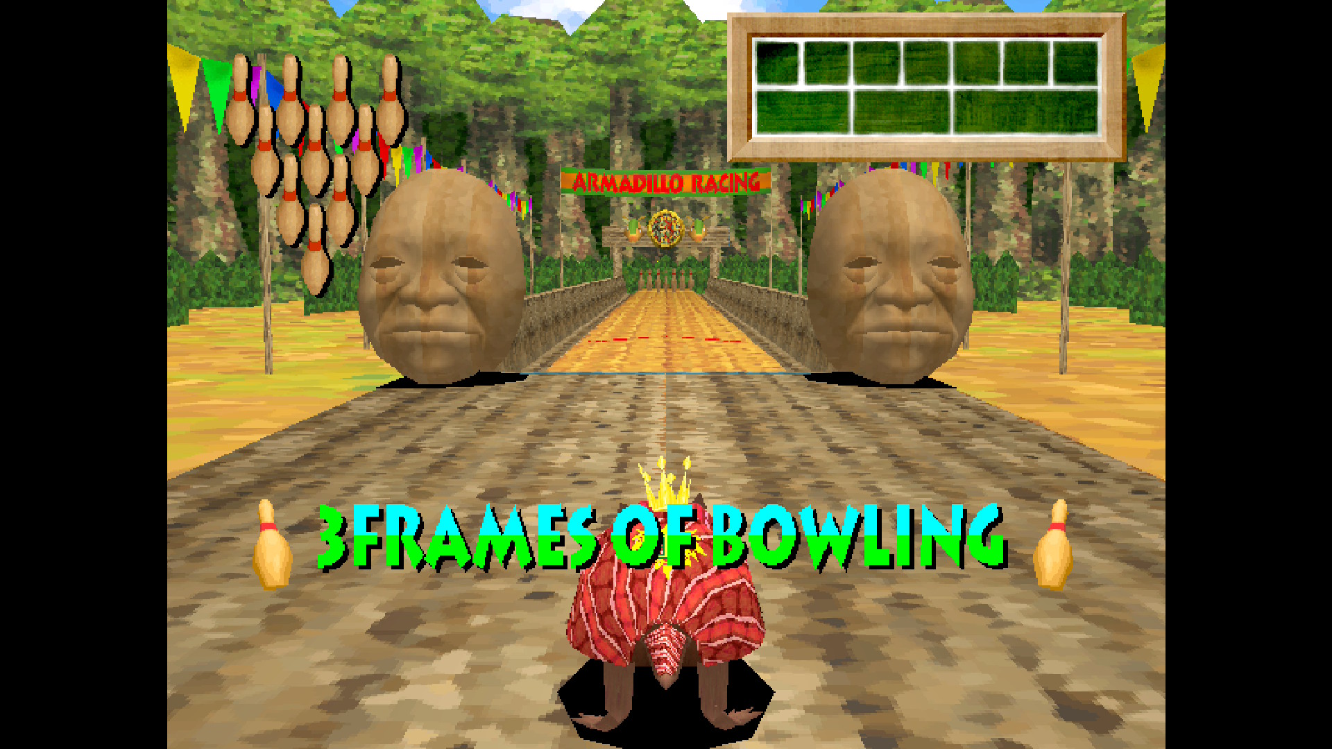 Cena de minigame de Boliche