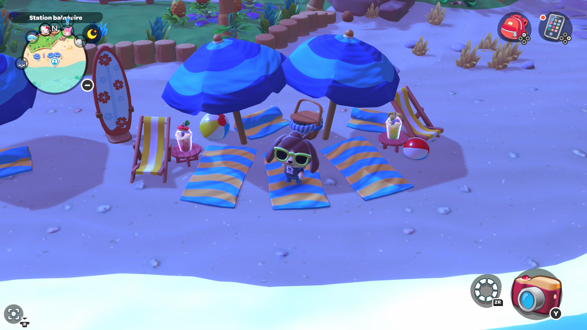 Cena de protagonista relaxando na praia